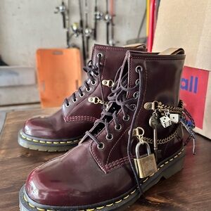Dr. Martens Burgundy Combat Boots